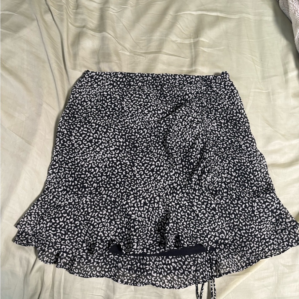 Cotton Candy Black and White Mini Skirt